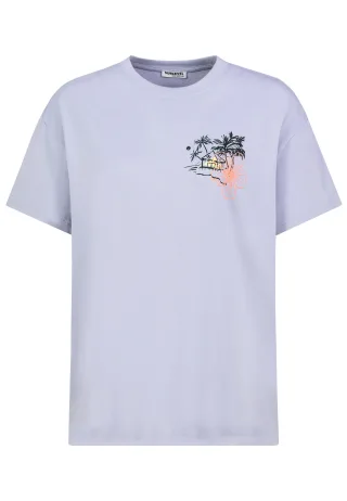 Authentic Style - RE9CIFQtU2hpcnQgUHJpbnQg greyish lavender - Gr. - L