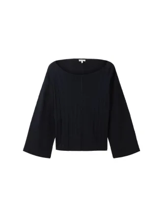 Tom Tailor - Batwing Oberteil blau - Gr. - S