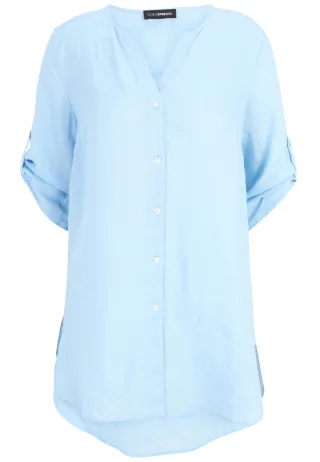 Doris Streich - Bluse hellblau - Gr. - 50