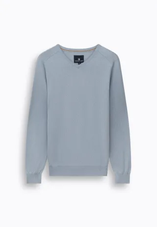 State of Art - Pullover mit V-Ausschnitt blau - Gr. - XL