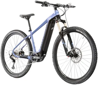 Kross "E-MTB Level Boost 2.0 500 29 Zoll blau" 11 Gang Shimano DEORE M5100 Schaltwerk Kettenschaltung Mittelmotor 250 W Pedelec, Elektrofahrrad für Damen und Herren, MTB