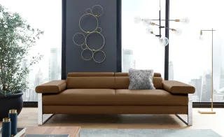 W.SCHILLIG 2-Sitzer "finn" German Design Award 2016, Fußgestell Chrom glänzend, Breite 230 cm