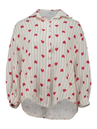 HaILYS - LS C BL Le44ony 8260 beige stripe/red heart - Gr. - XXL