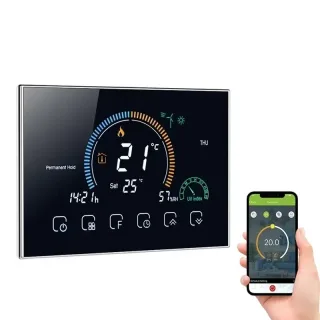 Tuya WiFi Smart Programmable Thermostat for Electric Heating LCD Display Touch Panel APP Voice Control Work with Alexa G