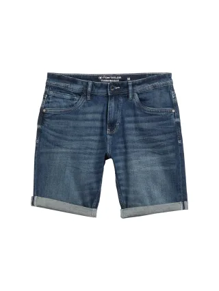 Tom Tailor - TTJOSH REGULAR SLIM Jeans Shorts used dark stone blue denim - Gr. - 38