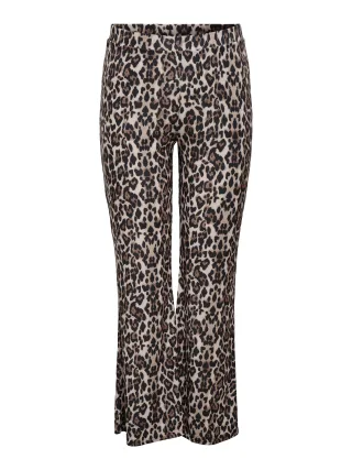 ONLY CARMAKOMA - CARANNA RIB FLARED AOP LEGGING JRS Black - Gr. - 50/52