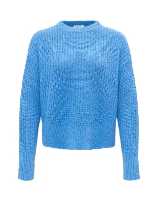 Opus - Grobstrickpullover - Polum blau - Gr. - 36