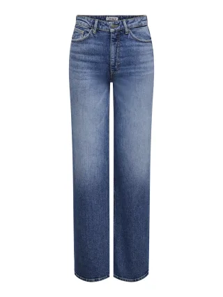 ONLY - ONLJUICY HW WIDE LEG DOT330 DNM NOOS Dark Blue Denim - Gr. - 28/32