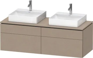 Duravit L-Cube Konsolenwaschtischunterbau wandhängend Leinen Matt 1420x550x482 mm - LC4872B75750000 LC4872B75750000