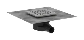 Hansgrohe Komplettset Punktab.RainDrain Point 150x150mm Nordics edelstahl gebürstet , 56253800 56253800