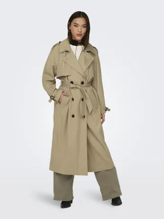 ONLY - ONLCHLOE TRENCHCOAT DOUBLE B. OTW NOOS Tannin - Gr. - S