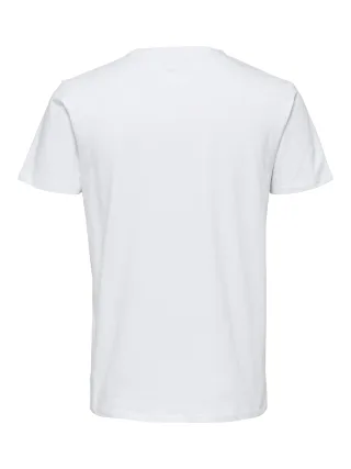 SELECTED MEN - SLHNEWPIMA SS O-NECK TEE NOOS bright white - Gr. - XXXL