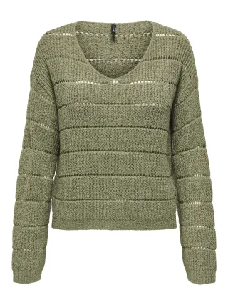 ONLY - ONLPAMELA LS V-NECK PULLOVER CC KNT - Gr. - M