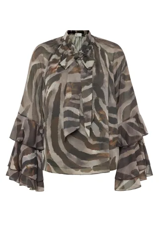 V by Vera Mont - Chiffonbluse Brown/Brown - Gr. - 44