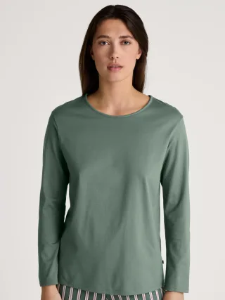 CALIDA - WOMEN Shirt long-sleeve laurel green - Gr. - M