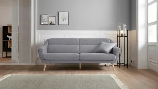 OTTO home 3-Sitzer "Bille" mit Naht im Rückenkissen und Eiche-Beinen, Design by Morten Georgsen