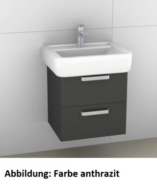 Artiqua 413 Waschtischunterschrank für Renova Plan 222256, 222257 Oxid Dunkelgrau quer, 413-WU2L-K53 413-WU2L-K53-7184-723