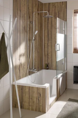 HSK Duschbadewanne Dobla, 160x75cm, Einstieg links, mit Antislip, 540160-A 540160
