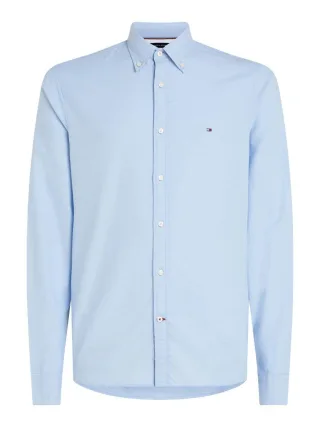 Tommy Hilfiger - Flex Slim Fit Hemd aus Dobby-Gewebe blau - Gr. - XXL