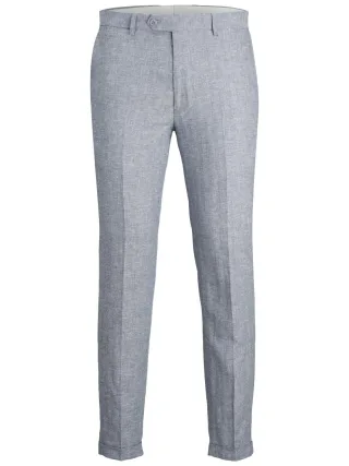 JACK&JONES - JPRRAY LINEN SID TROUSER light blue - Gr. - 50