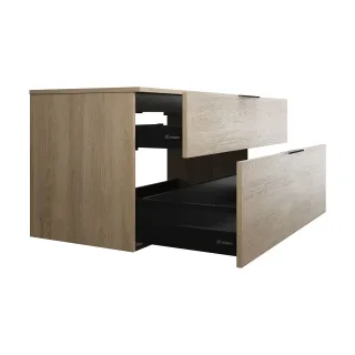 Burgbad Waschtischunterschrank Eqio 619x1200x550 Eiche Dekor Cashmere, WXXH120F3180 WXXH120F3180