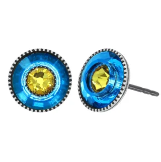 konplott - Ohrstecker - Donutissima blau/gelb
