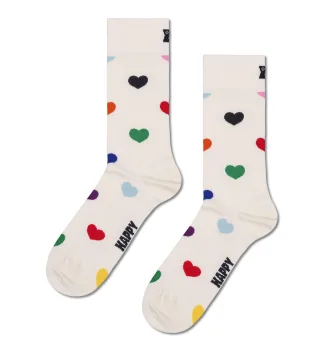 happy socks - Pride Heart Sock Weiß - Gr. - 43.5