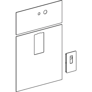 Geberit Frontverkleidung zu Monolith Sanitär- modul für Waschtisch B 73cm 10re Glas weiß, 242700SI1 242700SI1