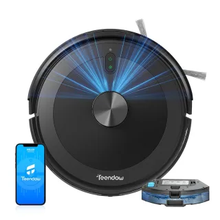 [EU Direct]Upgrade Teendow D10S 2-in-1 Robot Vacuum Cleaner 5000Pa Strong Suction, 260ml Water Tank, Smart Navigation Pe