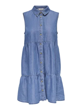ONLY - ONLBEA SIESTA SL DNM DRESS BJ medium blue denim - Gr. - L