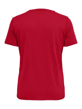 ONLY CARMAKOMA - CARMIKO NIGHT SS REG TEE JRS WEH Barbados Cherry - Gr. - 54