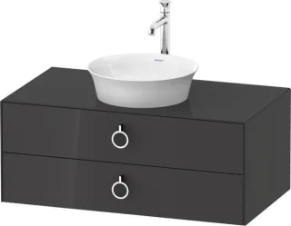 Duravit White Tulip Konsolenwaschtischunterbau wandhängend Graphit Hochglanz 1000x550x408 mm - WT499 WT49910H1H10010