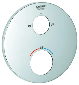 GROHE Rosette 49075 rund für Thermostat-Fertigmontagesets matt black, 490752430 490752430