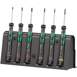Wera 2050/6 Elektronik-Schraubendrehersatz + Rack, 6-teilig - 05030181001