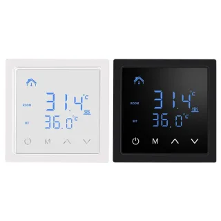 MH1828A AC85-265V 16A Floor Heating Temperature Controller Wall-Mounted Smart Thermostat with LED Touch Screen Wiring El