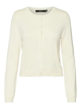 VERO MODA - VMGLORY LS O-NECK SHORT CARDIGAN GA birch - Gr. - L
