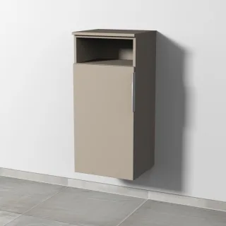 Sanipa 3way Mittelschrank mit 1 Tür und 1 offenem Fach, Sandgrau-Matt, UF13467 UF13467