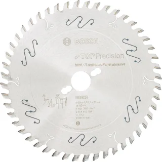 Bosch Kreissägeblatt Top Precision Best for Laminated Panel Abrasive 250x30x3,2mm, 48 Zähne - 2608642104