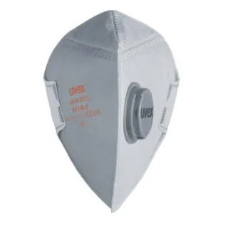 uvex silv-Air pro 8213 Atemschutzmaske FFP2 mit Ausatemventil silber one size - 8708213