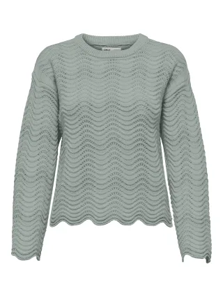 ONLY - ONLASA LS WAVE STRUCTURE O-NECK CC KNT Jadeite - Gr. - M