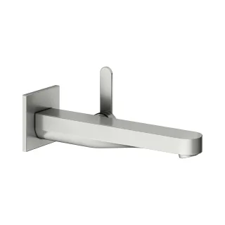 Keuco Waschtischarmatur IXMO 59516, eckig Wandmontage, 225 mm, Edelstahl-finish, 59516061302 59516061302
