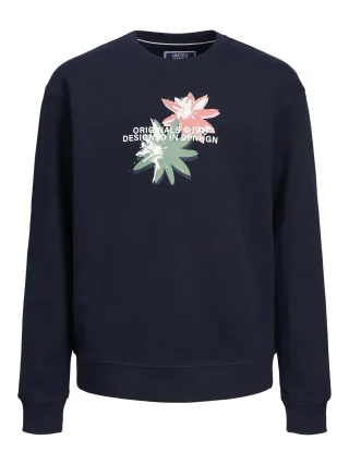 JACK&JONES - JORTAMPA BRANDING SWEAT CREW NECK JNR sky captain - Gr. - 152