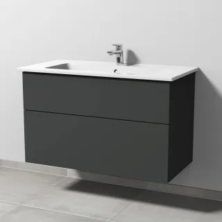Sanipa 3way Keramik-Set Keramik-Waschtisch und Unterbau (SP324) SP3241B