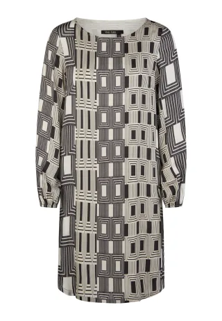 Marc Aurel - Kleid mit Art Déco Print offwhite varied - Gr. - 36
