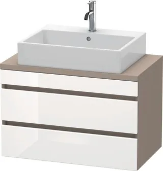 Duravit DuraStyle Konsolenwaschtischunterbau wandhängend Weiß & Basalt Hochglanz & Matt 800x478x512  DS530702243