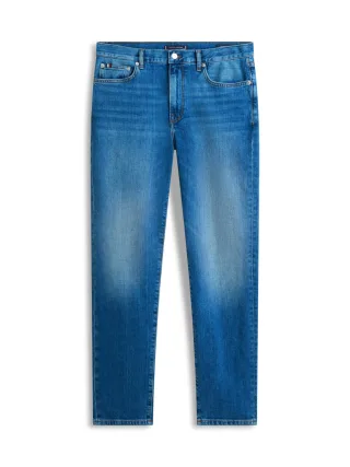 Tommy Hilfiger - Denton Slim Straight Leg Jeans mit Whisker-Effekt blau - Gr. - 34/34