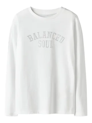 NAME IT - NKFLUCIA SLIM LS TOP bright white - Gr. - 158/164