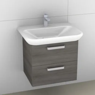 Artiqua 413 Waschtischunterschrank für MyDay 125465 Graphit Struktur quer, 413-WU2L-K91-7070-401 413-WU2L-K91-7070-401