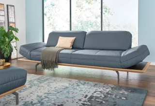Creation BY ROLF BENZ 4-Sitzer "CR.420, Designsofa, Loungesofa" in 2 Qualitäten, Holzrahmen in Eiche Natur oder Nußbaum, Breite 252 cm