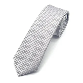 seidenfalter - Krawatte 6cm silber - Gr. - OS